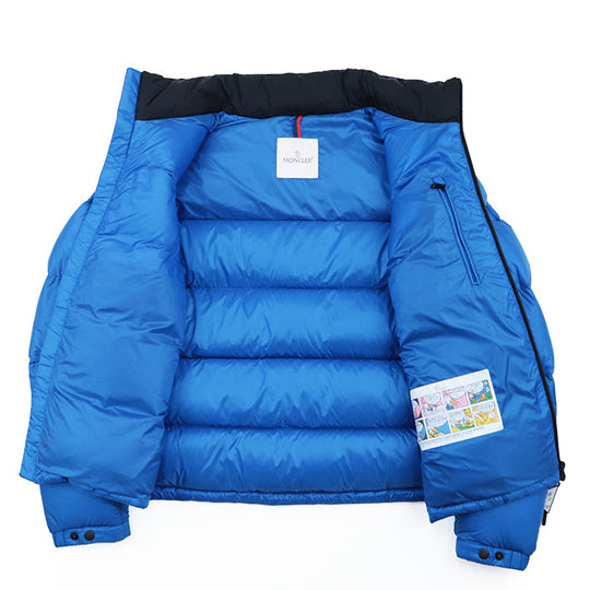 MONCLER Down jacket [Outer fabric] 100% nylon; [Lining] 100% nylon; [Filling] 90% down, 10% feather; [Other fabric] (Yoke) 100% nylon; [Collar] 100% nylon blue-black mens 2 Used Authentic
