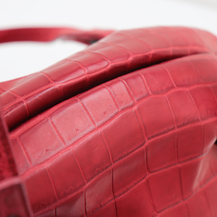 BOTTEGAVENETA Handbag leather Red Women Used Authentic