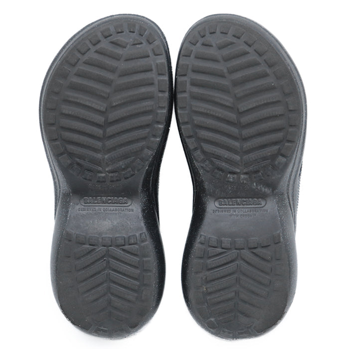 BALENCIAGA Sandals rubber black Women 37 Used Authentic
