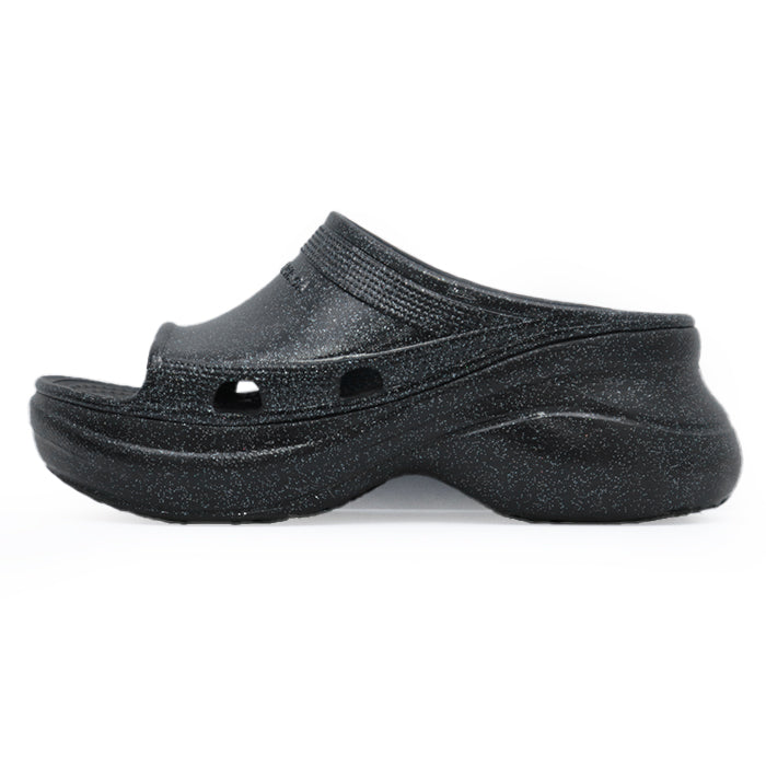 BALENCIAGA Sandals rubber black Women 37 Used Authentic