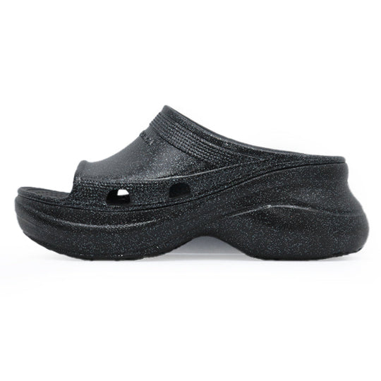 BALENCIAGA Sandals rubber black Women 37 Used Authentic