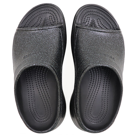 BALENCIAGA Sandals rubber black Women 37 Used Authentic