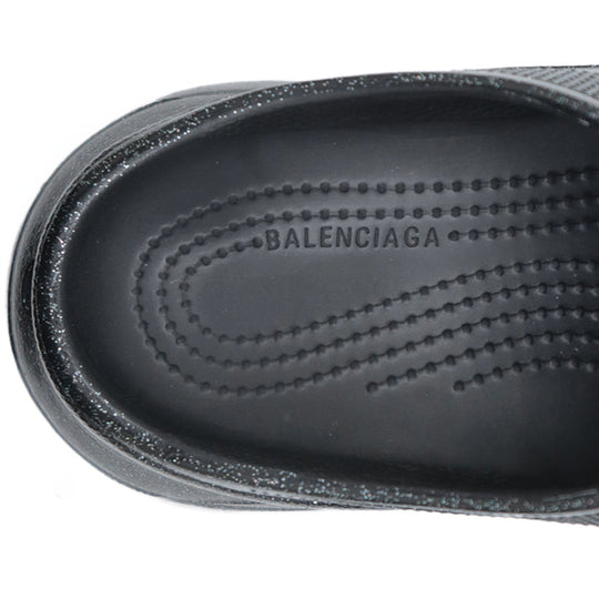 BALENCIAGA Sandals rubber black Women 37 Used Authentic