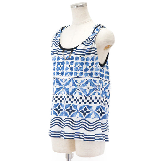 LOUIS VUITTON camisole Other: 100% cotton [Outer fabric] 100% cotton blue RW232W EEV FPTS13 Women Size not specified Used Authentic