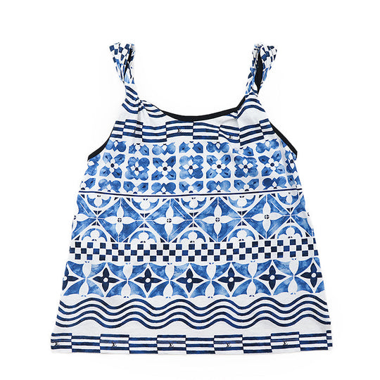 LOUIS VUITTON camisole Other: 100% cotton [Outer fabric] 100% cotton blue RW232W EEV FPTS13 Women Size not specified Used Authentic