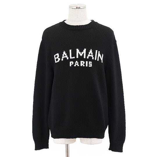 BALMAIN sweater wool Black mens M Used Authentic
