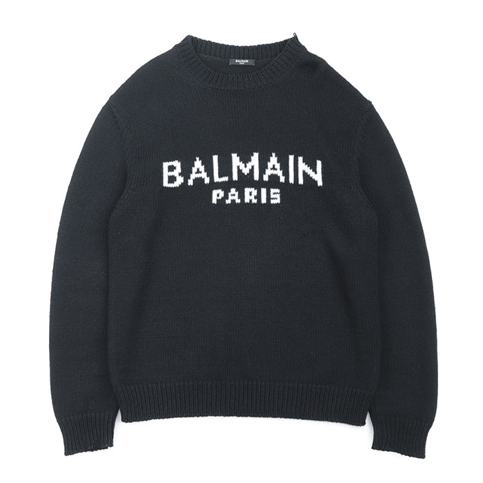 BALMAIN sweater wool Black mens M Used Authentic
