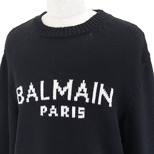 BALMAIN sweater wool Black mens M Used Authentic