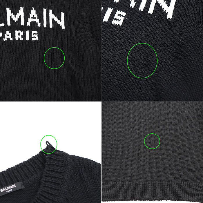BALMAIN sweater wool Black mens M Used Authentic