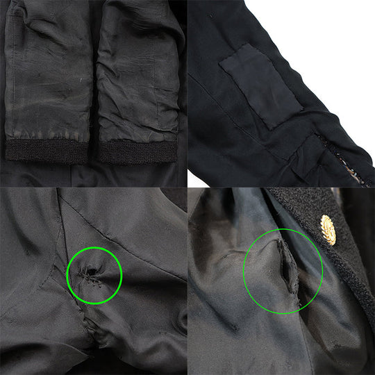 CHANEL setup [Outer material] 93% wool, 7% acrylic [Lining] 100% silk Black multicolor 20662 D-TK-9064 Women 38 Used Authentic