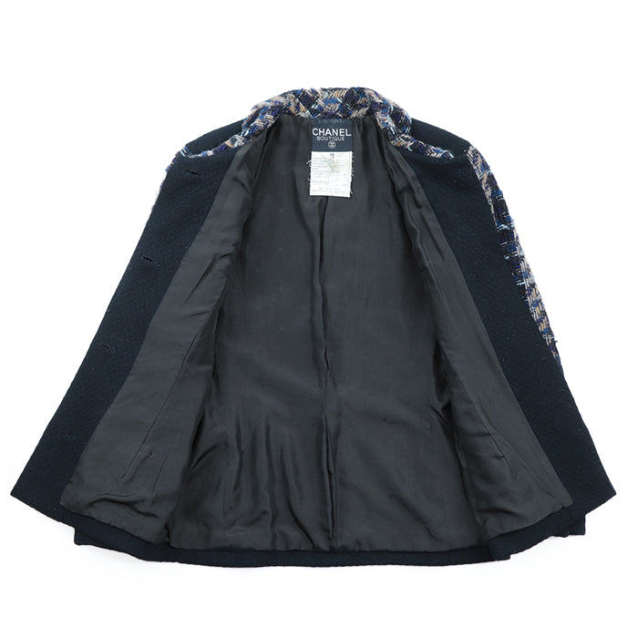 CHANEL setup [Outer material] 93% wool, 7% acrylic [Lining] 100% silk Black multicolor 20662 D-TK-9064 Women 38 Used Authentic