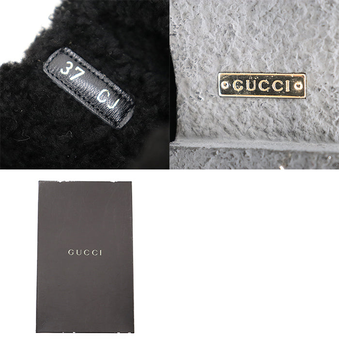 GUCCI boots suede black Women 37 Used Authentic