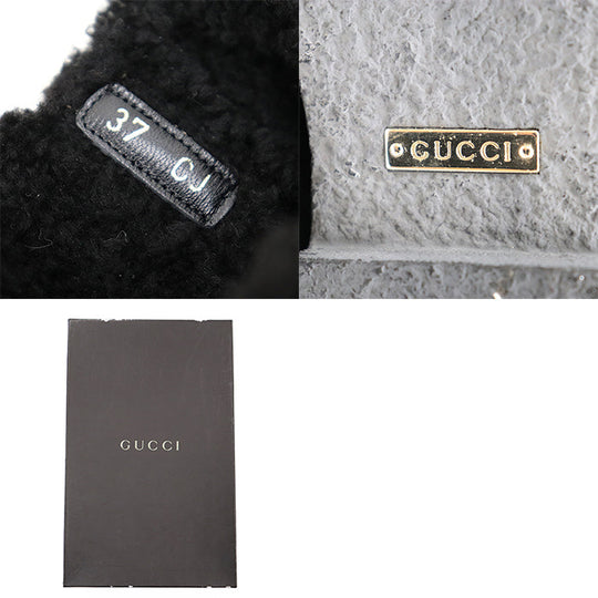 GUCCI boots suede black Women 37 Used Authentic