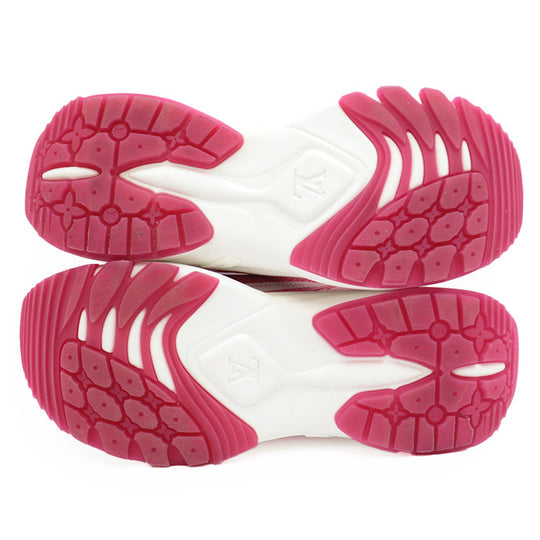 LOUIS VUITTON sneakers fabric Pink white Monogram Women 37 Used Authentic