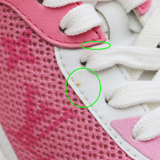 LOUIS VUITTON sneakers fabric Pink white Monogram Women 37 Used Authentic