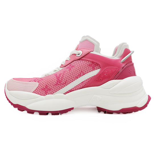 LOUIS VUITTON sneakers fabric Pink white Monogram Women 37 Used Authentic