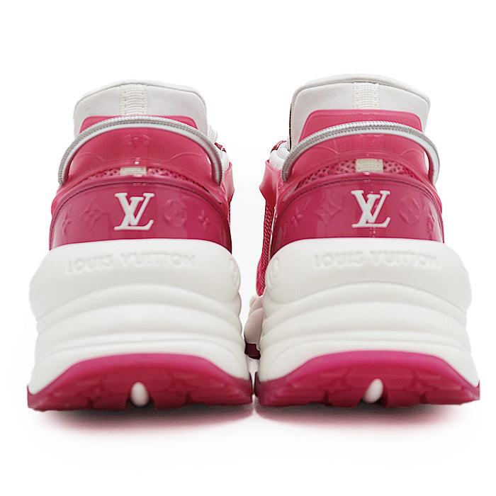 LOUIS VUITTON sneakers fabric Pink white Monogram Women 37 Used Authentic
