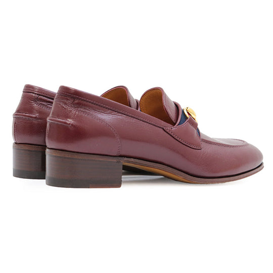 GUCCI loafers leather Bordeaux Women 36 Used Authentic