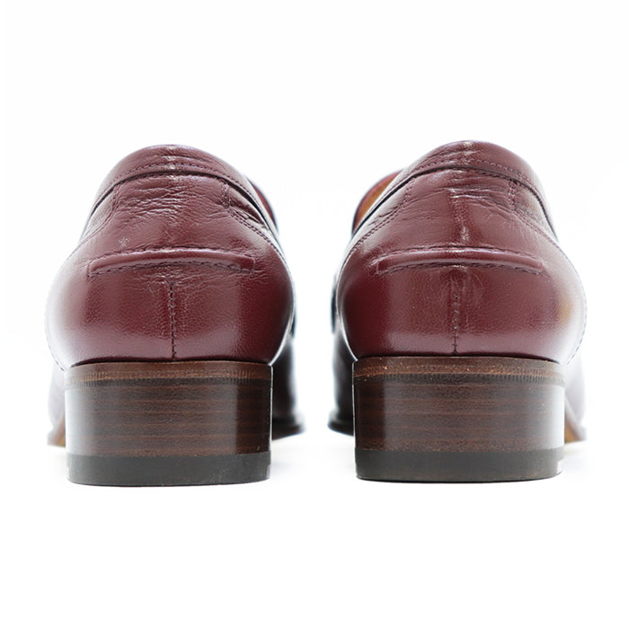 GUCCI loafers leather Bordeaux Women 36 Used Authentic