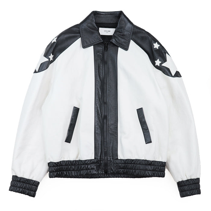 CELINE Other outerwear Pocket lining: 100% cotton [Outer material] Sheepskin [Lining] 70% cupra, 30% cotton [Padding] 100% polyester Black White Blouson jacket mens 50 Used Authentic