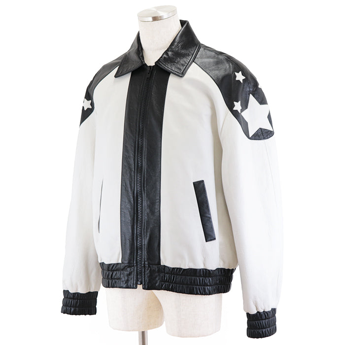CELINE Other outerwear Pocket lining: 100% cotton [Outer material] Sheepskin [Lining] 70% cupra, 30% cotton [Padding] 100% polyester Black White Blouson jacket mens 50 Used Authentic