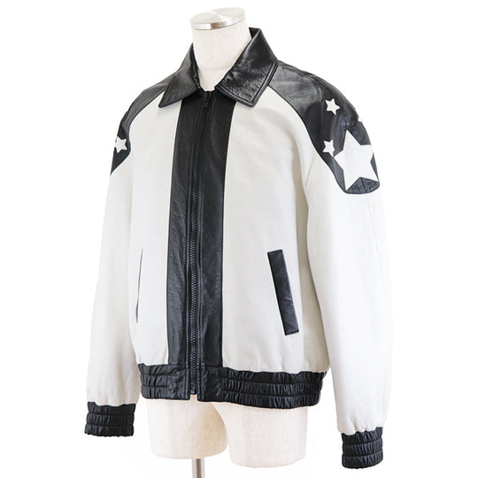 CELINE Other outerwear Pocket lining: 100% cotton [Outer material] Sheepskin [Lining] 70% cupra, 30% cotton [Padding] 100% polyester Black White Blouson jacket mens 50 Used Authentic