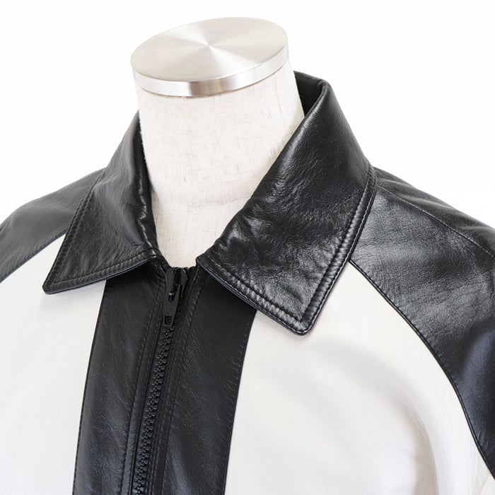 CELINE Other outerwear Pocket lining: 100% cotton [Outer material] Sheepskin [Lining] 70% cupra, 30% cotton [Padding] 100% polyester Black White Blouson jacket mens 50 Used Authentic