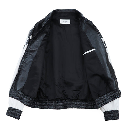 CELINE Other outerwear Pocket lining: 100% cotton [Outer material] Sheepskin [Lining] 70% cupra, 30% cotton [Padding] 100% polyester Black White Blouson jacket mens 50 Used Authentic