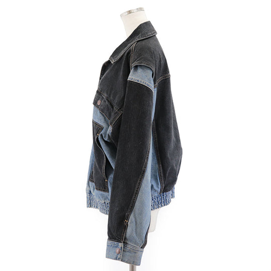CELINE Blouson [Outer material] 100% cotton [Lining] 100% rayon [Filling] 100% polyester Indigo black Women(Unisex) L (170/92A) Used Authentic