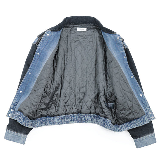 CELINE Blouson [Outer material] 100% cotton [Lining] 100% rayon [Filling] 100% polyester Indigo black Women(Unisex) L (170/92A) Used Authentic