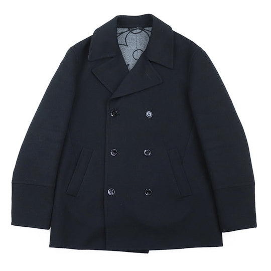 LOUIS VUITTON coat [Outer material] 100% wool [Lining] 53% cotton, 47% cupra black mens 54 Used Authentic