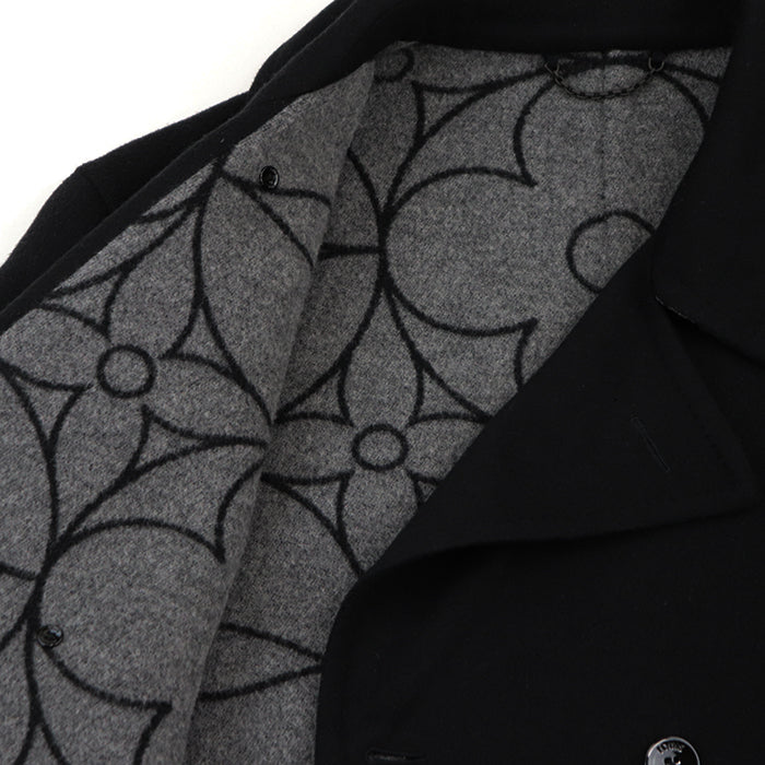 LOUIS VUITTON coat [Outer material] 100% wool [Lining] 53% cotton, 47% cupra black mens 54 Used Authentic