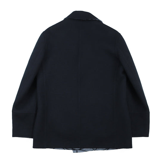 LOUIS VUITTON coat [Outer material] 100% wool [Lining] 53% cotton, 47% cupra black mens 54 Used Authentic