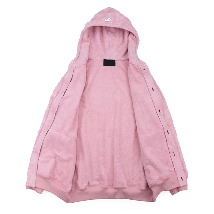PRADA Hoodie 100% cotton [Rib] 95% cotton, 5% elastane [Leather part] Calf leather pink Women S Used Authentic