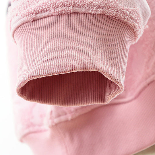 PRADA Hoodie 100% cotton [Rib] 95% cotton, 5% elastane [Leather part] Calf leather pink Women S Used Authentic