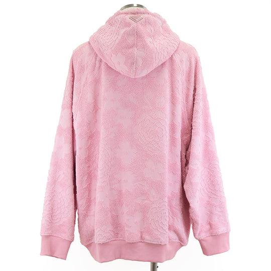 PRADA Hoodie 100% cotton [Rib] 95% cotton, 5% elastane [Leather part] Calf leather pink Women S Used Authentic