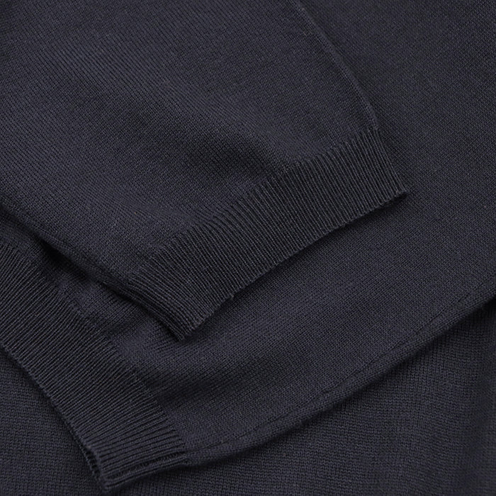 LOEWE Long sleeve polo shirt wool Navy Women XS Used Authentic