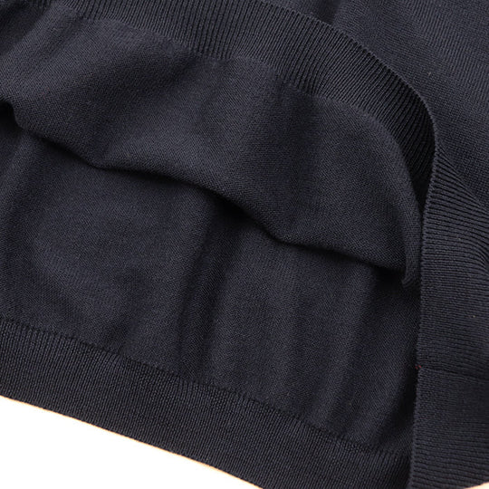 LOEWE Long sleeve polo shirt wool Navy Women XS Used Authentic
