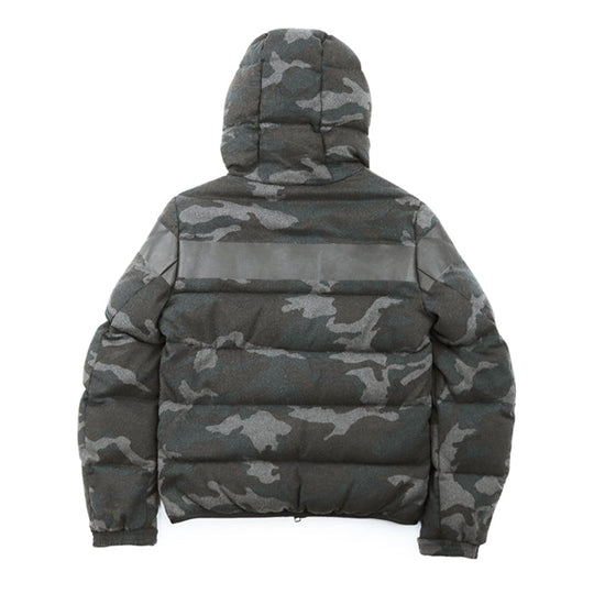 MONCLER Down jacket [Outer material] 89% wool, 8% nylon [Lining] 100% nylon [Filling] 85% down, 15% feather Camouflage mens 1 Used Authentic