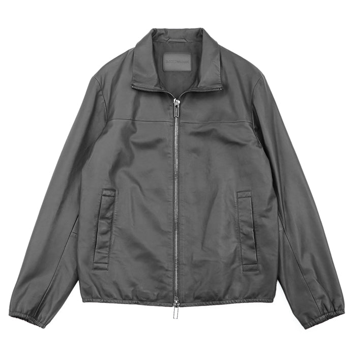 Emporio Armani Blouson [Outer material] 100% lamb leather [Lining] 100% polyester black mens 48 Used Authentic