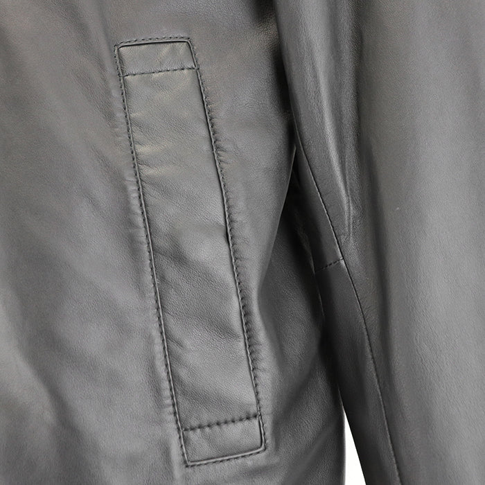 Emporio Armani Blouson [Outer material] 100% lamb leather [Lining] 100% polyester black mens 48 Used Authentic