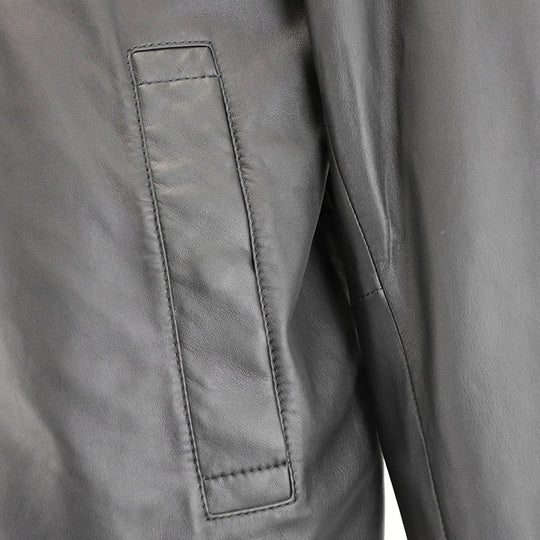 Emporio Armani Blouson [Outer material] 100% lamb leather [Lining] 100% polyester black mens 48 Used Authentic