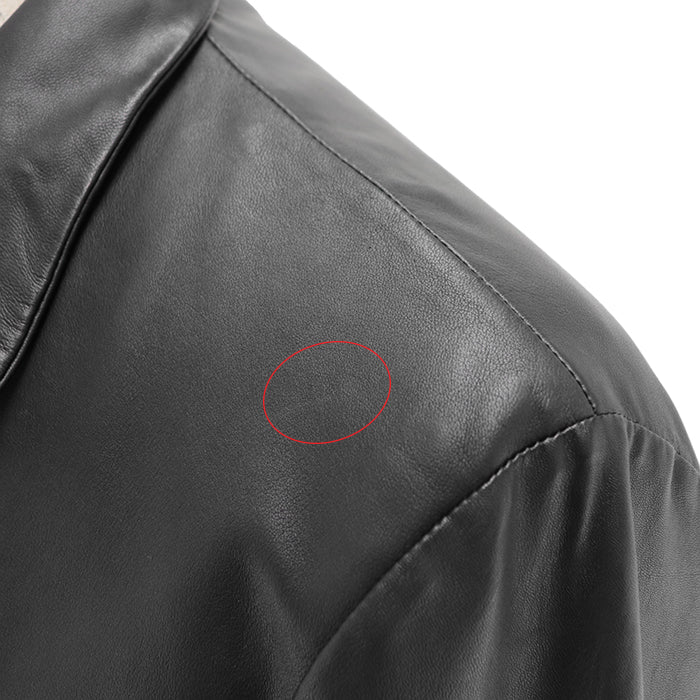 Emporio Armani Blouson [Outer material] 100% lamb leather [Lining] 100% polyester black mens 48 Used Authentic