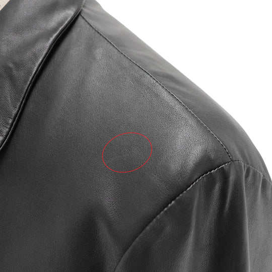 Emporio Armani Blouson [Outer material] 100% lamb leather [Lining] 100% polyester black mens 48 Used Authentic