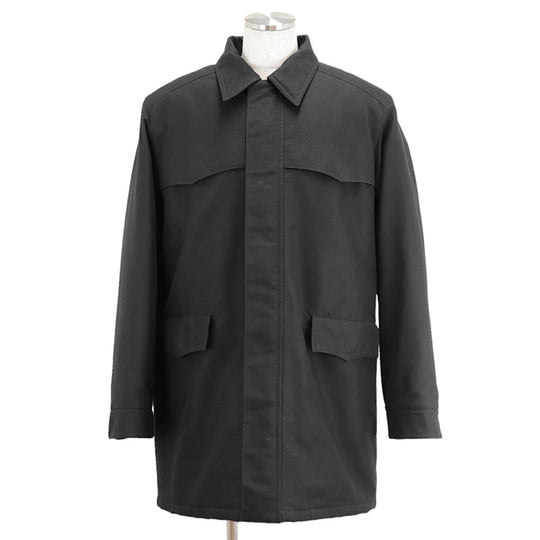 PRADA Other outerwear [Outer material] 51% polyamide, 49% cotton [Lining] 100% recycled polyamide [Filling] 55% polyester, 45% recycled polyester [Leather part] 100% calf leather black SGC091 S222 11HJ mens M Used Authentic