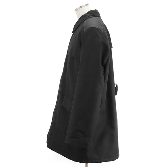 PRADA Other outerwear [Outer material] 51% polyamide, 49% cotton [Lining] 100% recycled polyamide [Filling] 55% polyester, 45% recycled polyester [Leather part] 100% calf leather black SGC091 S222 11HJ mens M Used Authentic