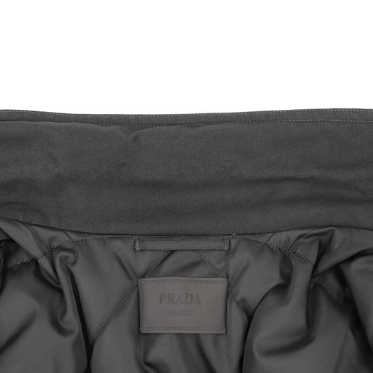 PRADA Other outerwear [Outer material] 51% polyamide, 49% cotton [Lining] 100% recycled polyamide [Filling] 55% polyester, 45% recycled polyester [Leather part] 100% calf leather black SGC091 S222 11HJ mens M Used Authentic