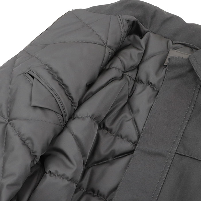 PRADA Other outerwear [Outer material] 51% polyamide, 49% cotton [Lining] 100% recycled polyamide [Filling] 55% polyester, 45% recycled polyester [Leather part] 100% calf leather black SGC091 S222 11HJ mens M Used Authentic