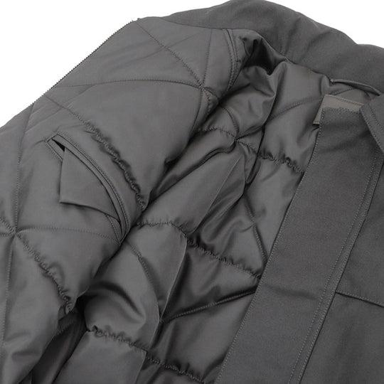 PRADA Other outerwear [Outer material] 51% polyamide, 49% cotton [Lining] 100% recycled polyamide [Filling] 55% polyester, 45% recycled polyester [Leather part] 100% calf leather black SGC091 S222 11HJ mens M Used Authentic