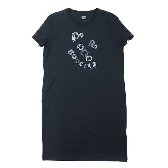 HERMES Cut cotton 100% black Women 40 Used Authentic